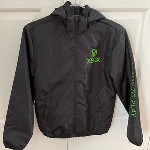 H&M XBOX windbreaker jacket, size boys 10-12y, logo, black and green
